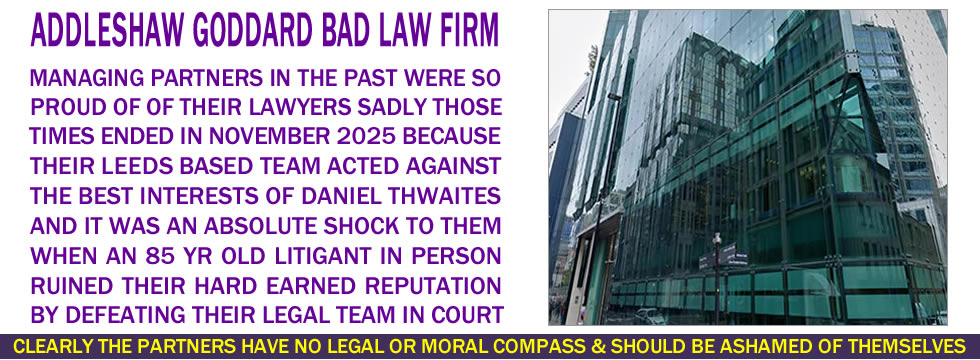 Addleshaw Goddard Corrupt Law Firm